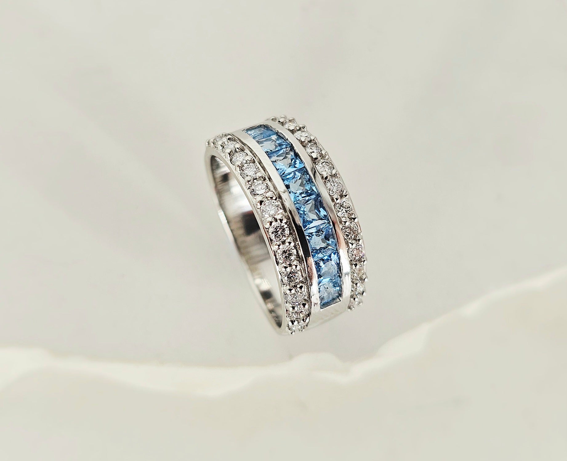 Silver & Topaz Stack Ring