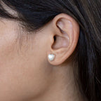 Mother of Pearl Shell Heart studs