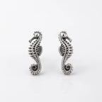 Seahorse Stud Earrings in Sterling Silver