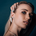 9 carat Gold Mother of Pearl Wing Earrings
