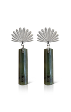 Pounamu Piwakawaka Drop Earring