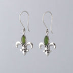 Pounamu Fleur de Lis Earrings