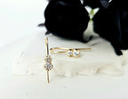 Yellow Gold Dangle Diamond Studs
