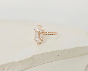The White Tourmaline Elegance Ring