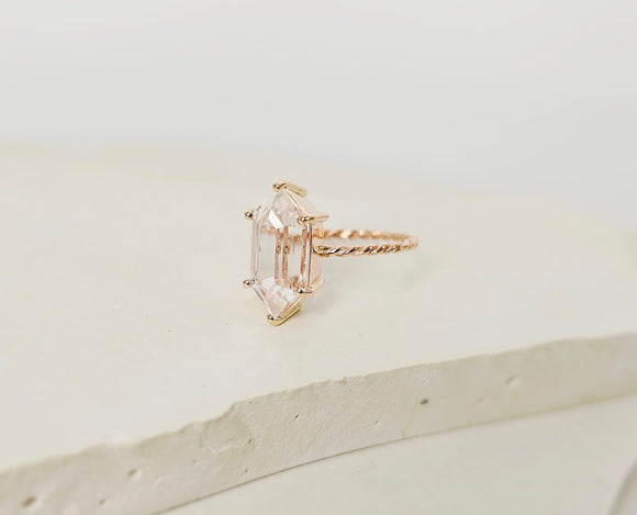 The White Tourmaline Elegance Ring