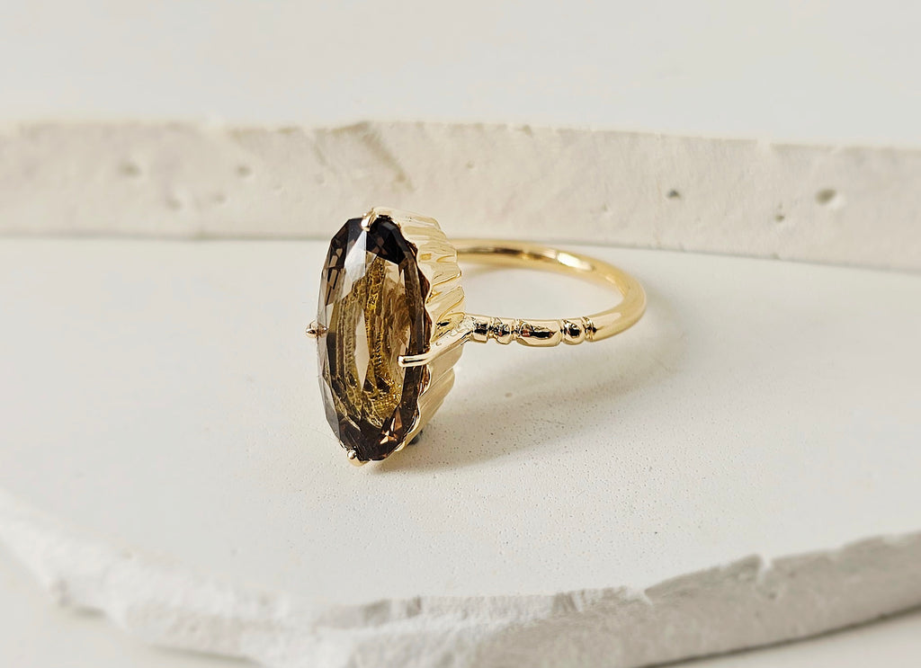 Alure In Every Detail: Smokey Quartz Ring