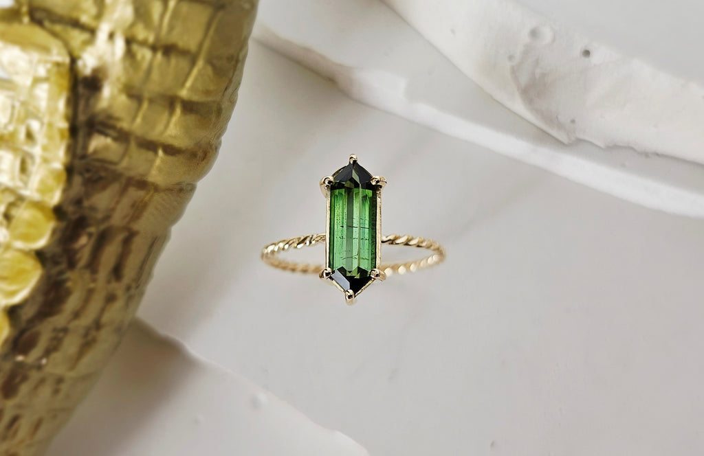 Embrace Unique Beauty: Green Tourmaline Ring