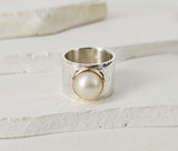 Discover Your Next Signature Piece: 11mm Cream Mabe Pearl Ring