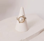 Timeless Elegance: 10mmCream Mabe Pearl Ring