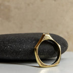 Geometric 18ct Gold Ring