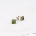 Square Pounamu Stud Earrings
