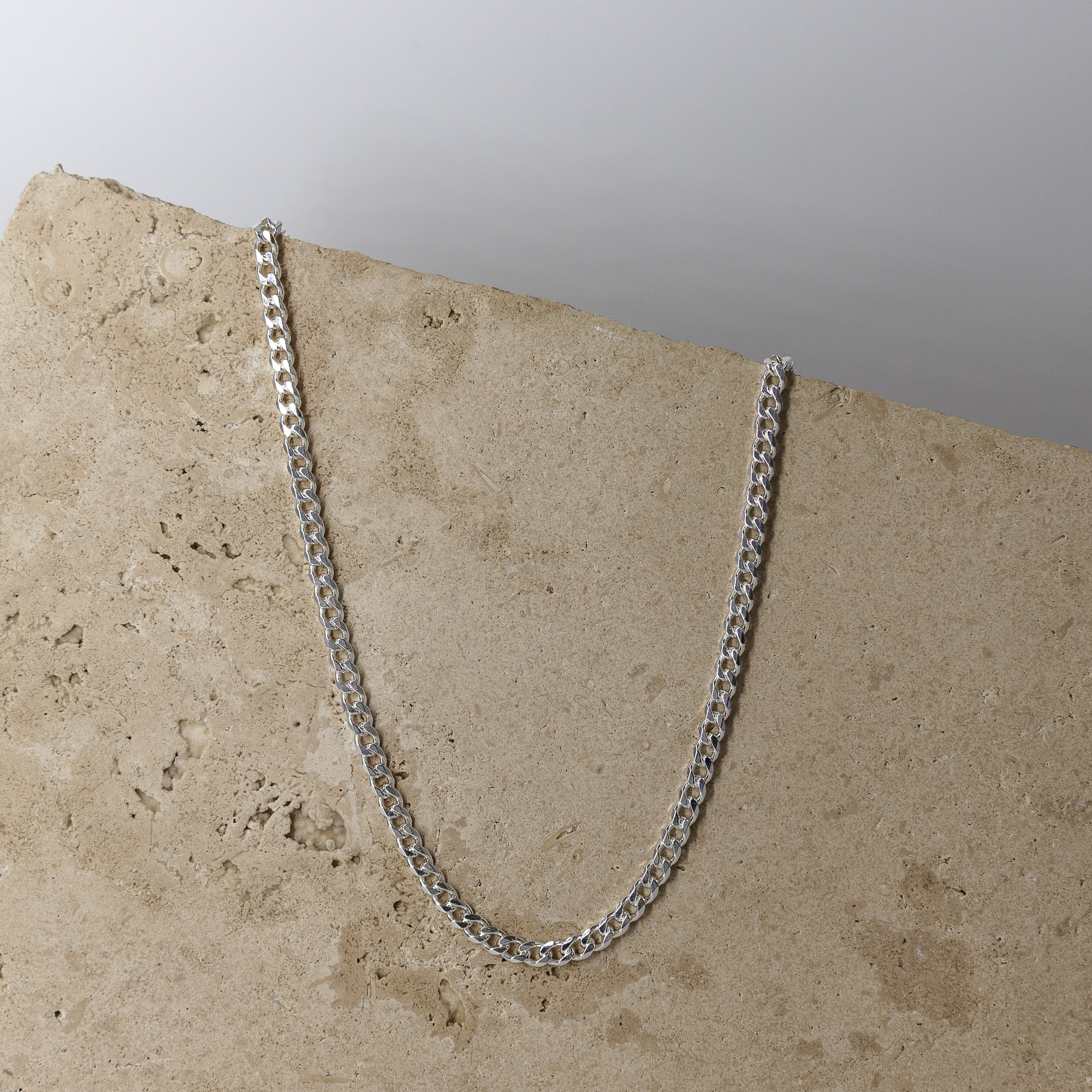 Bevel Dia Cut Curb Neck Chain
