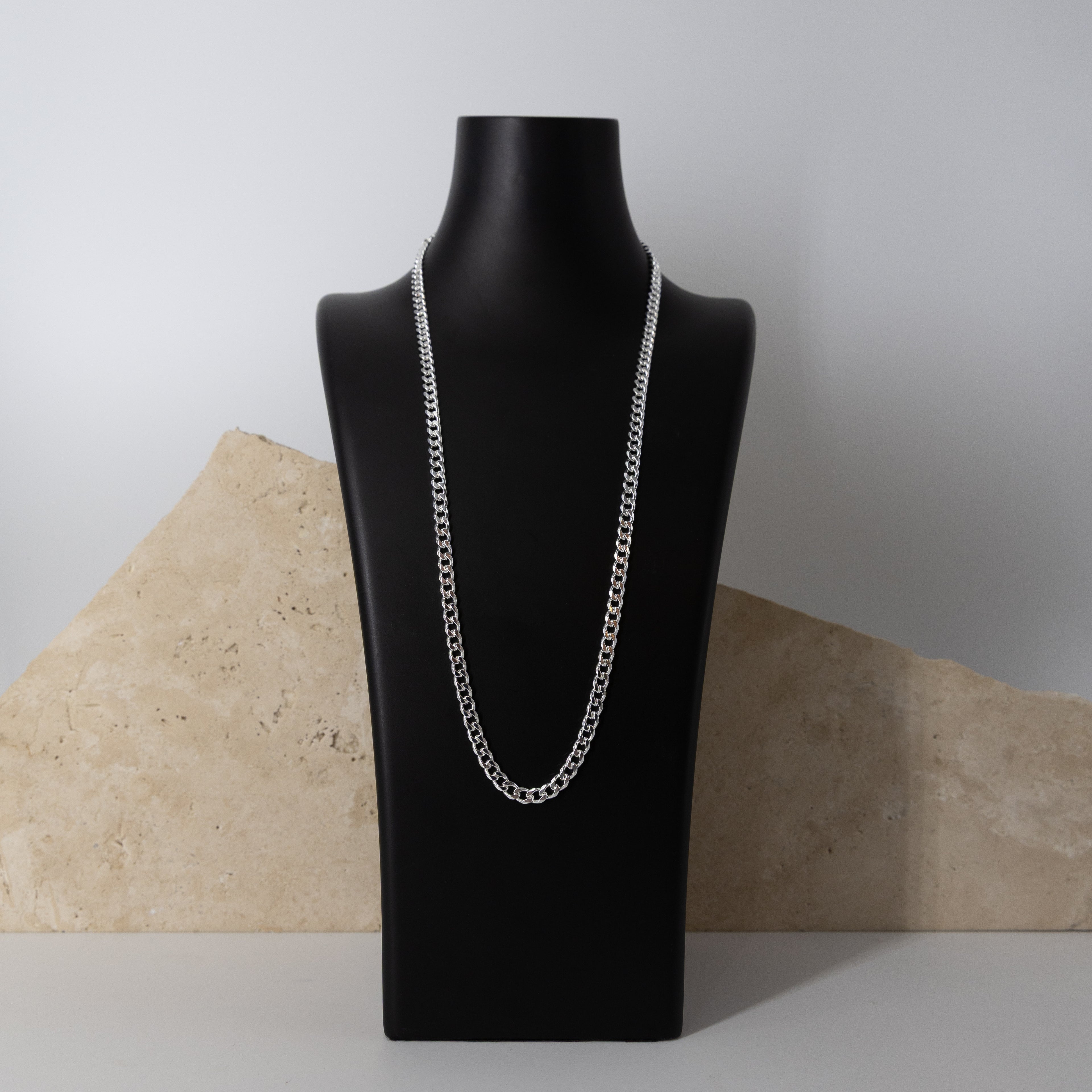 Bevel Dia Cut Curb Neck Chain