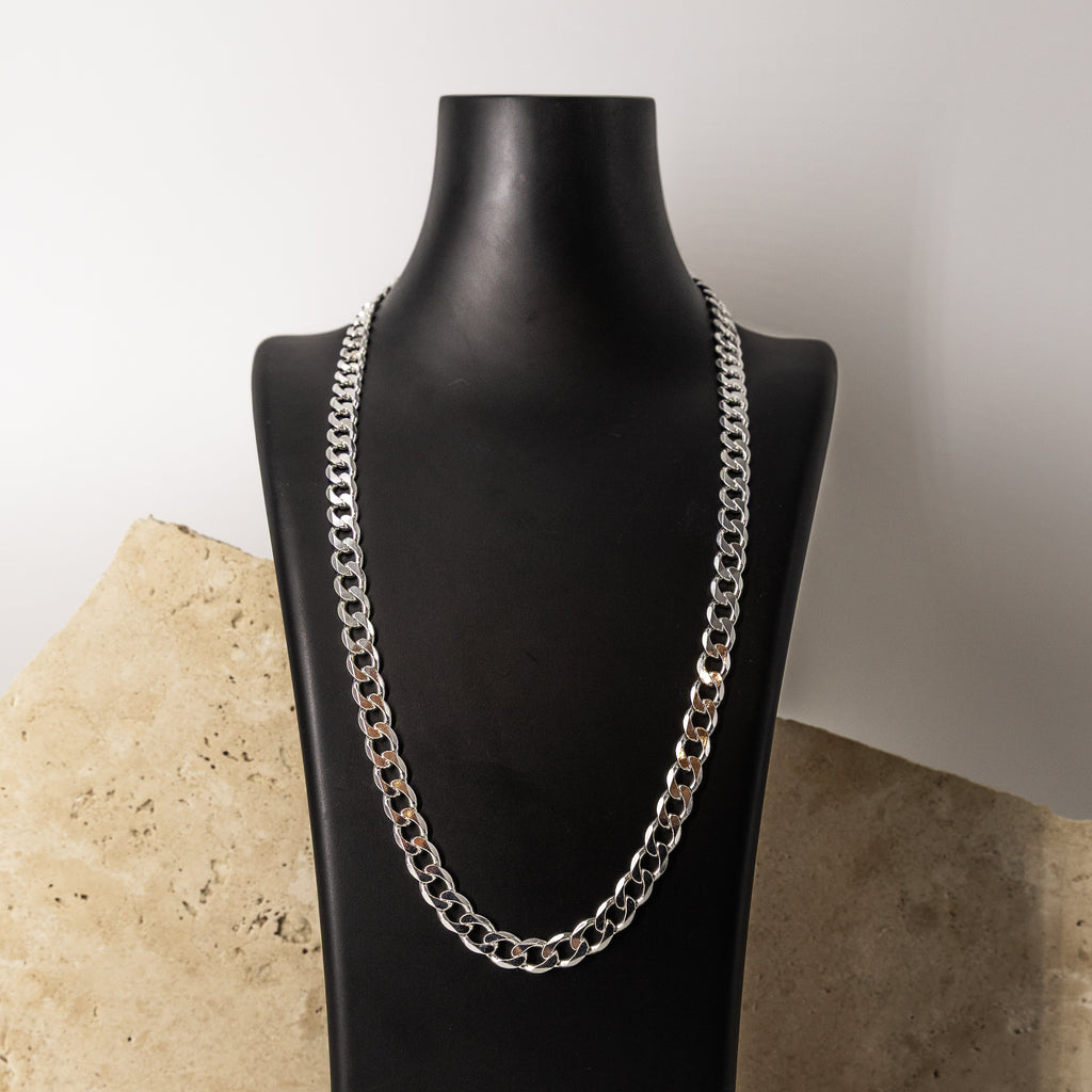 Flat Bevelled Diamond Cut Curb Chain