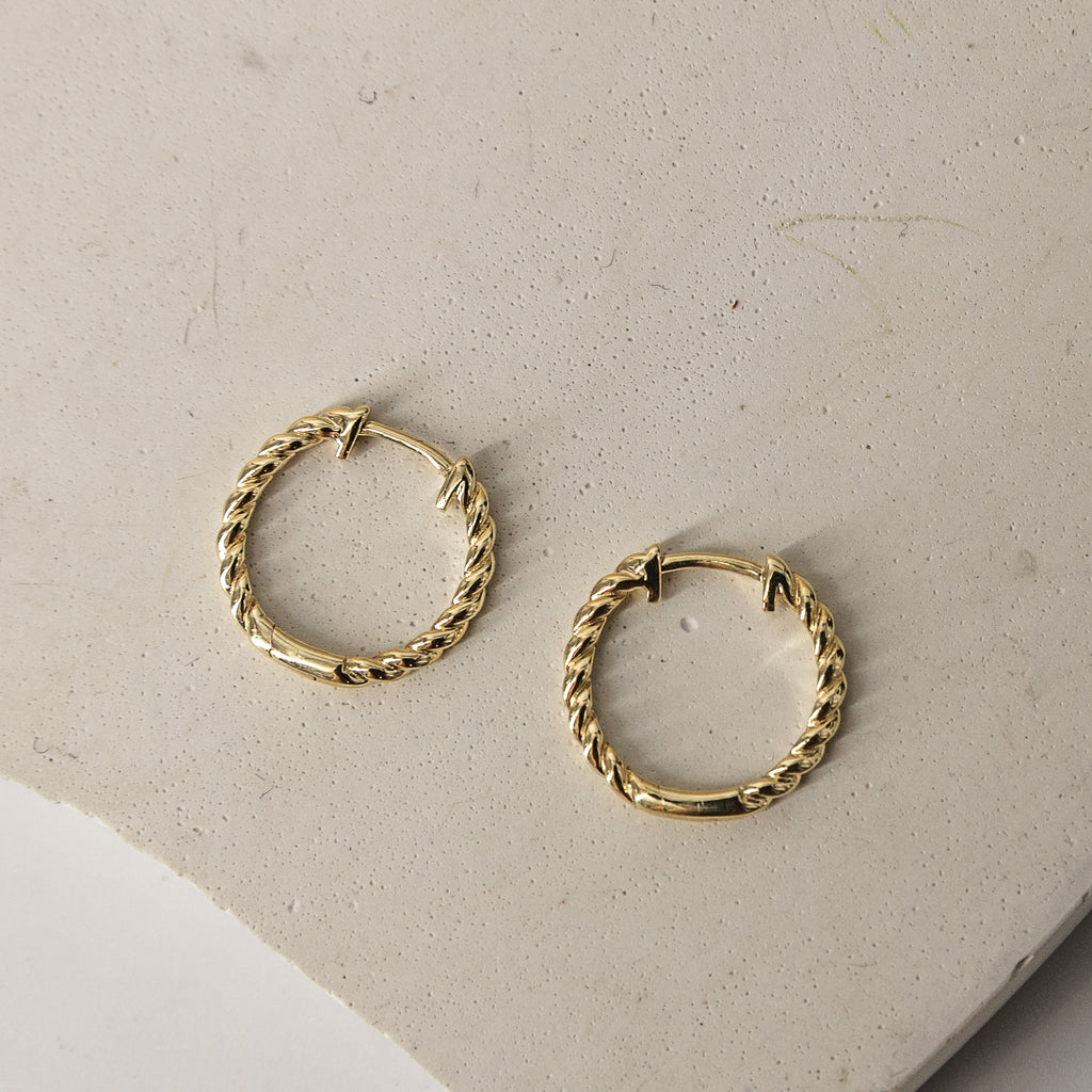 Bubble Huggie Earring in 9ct Yellow Gold