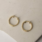 Bubble Huggie Earring in 9ct Yellow Gold