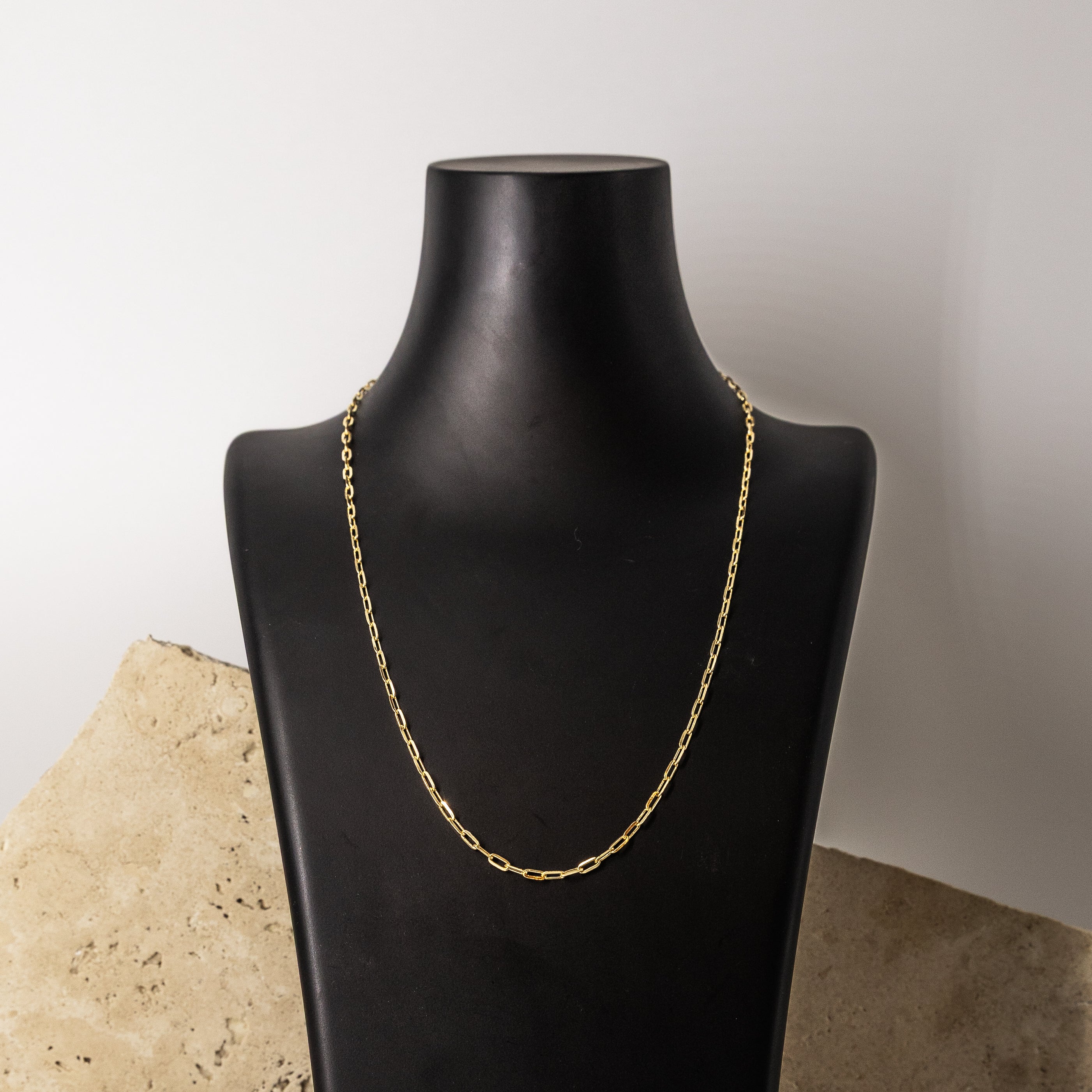 9ct Diamond Cut Paperclip Chain