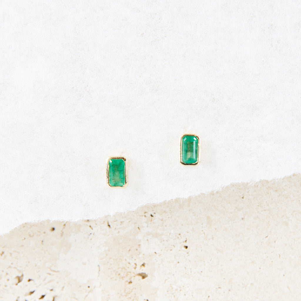 Emerald Stud Earrings