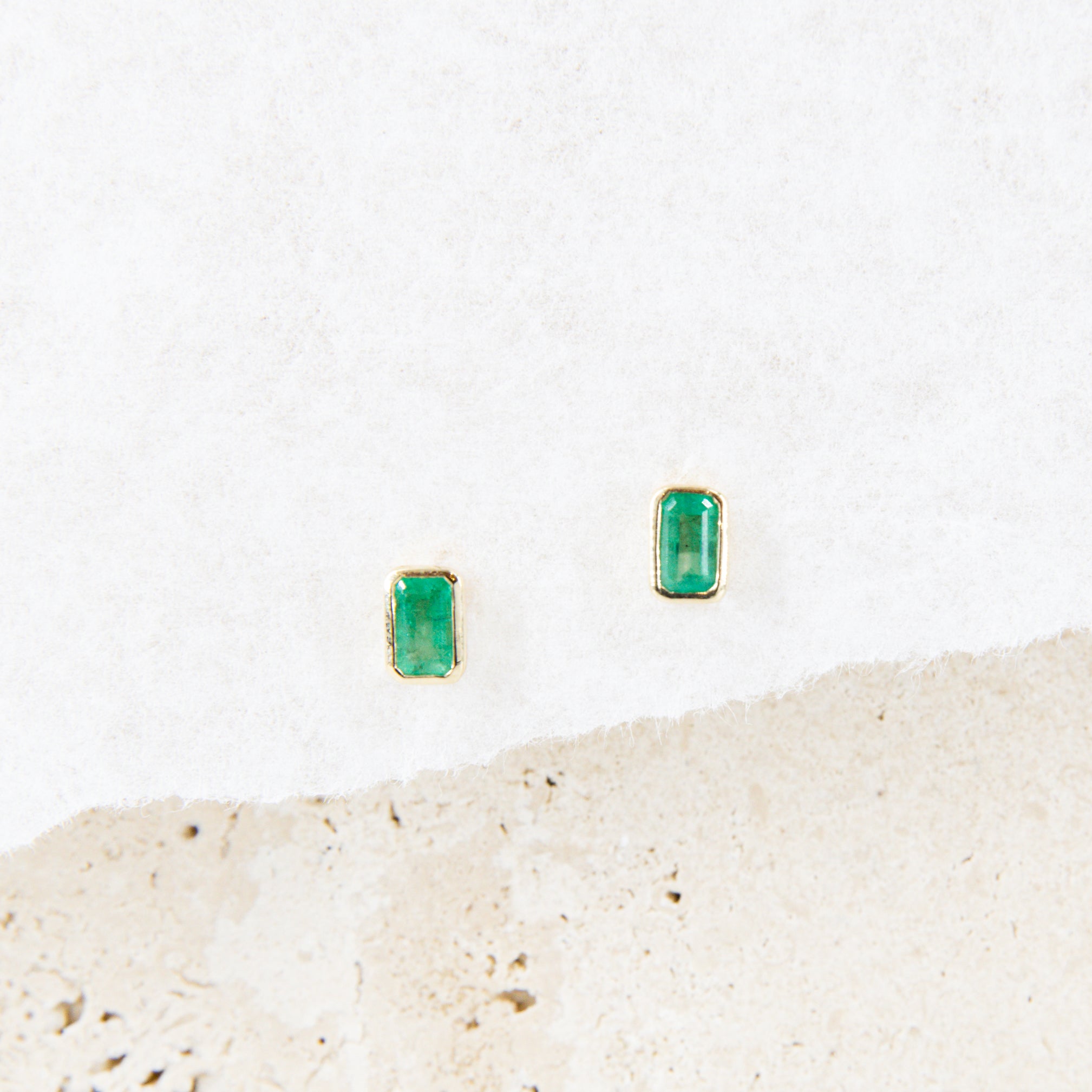 Emerald Stud Earrings