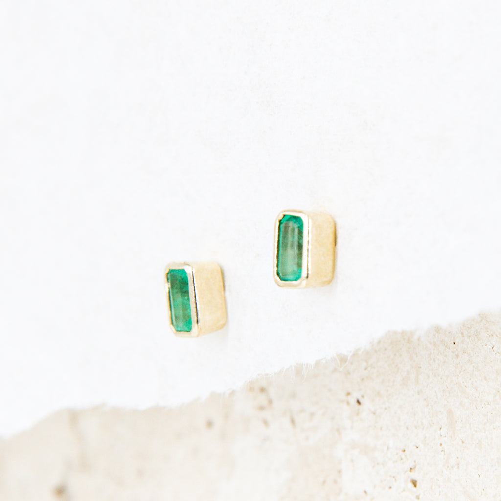 Emerald Stud Earrings