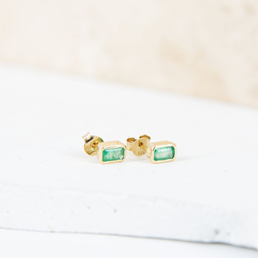 Emerald Stud Earrings