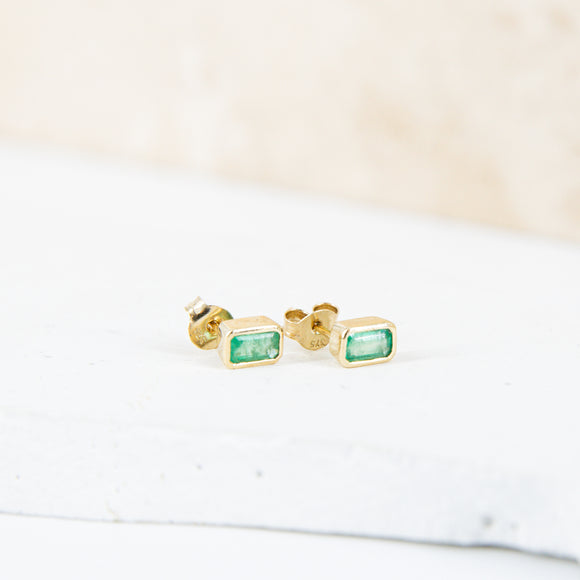 Emerald Stud Earrings