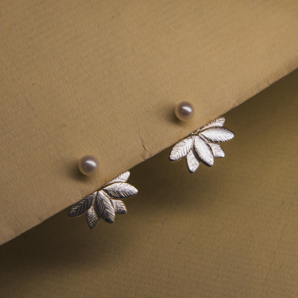 Botanical Pearl Studs