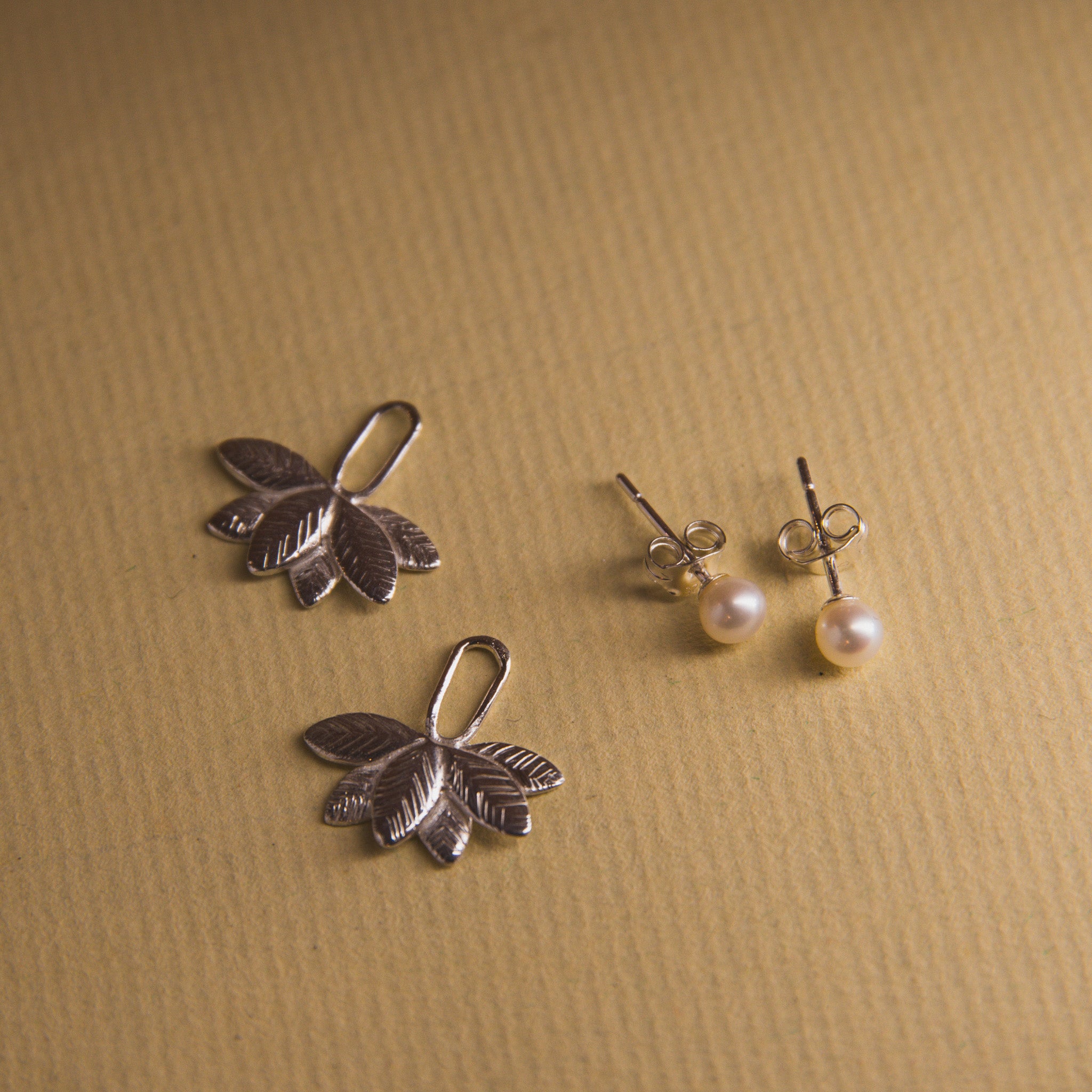 Botanical Pearl Studs