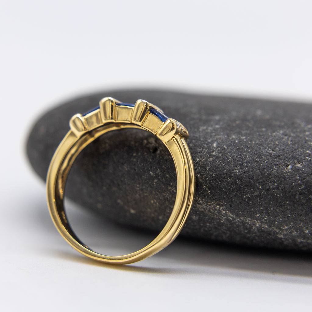 9ct Yellow Gold Sapphire Ring