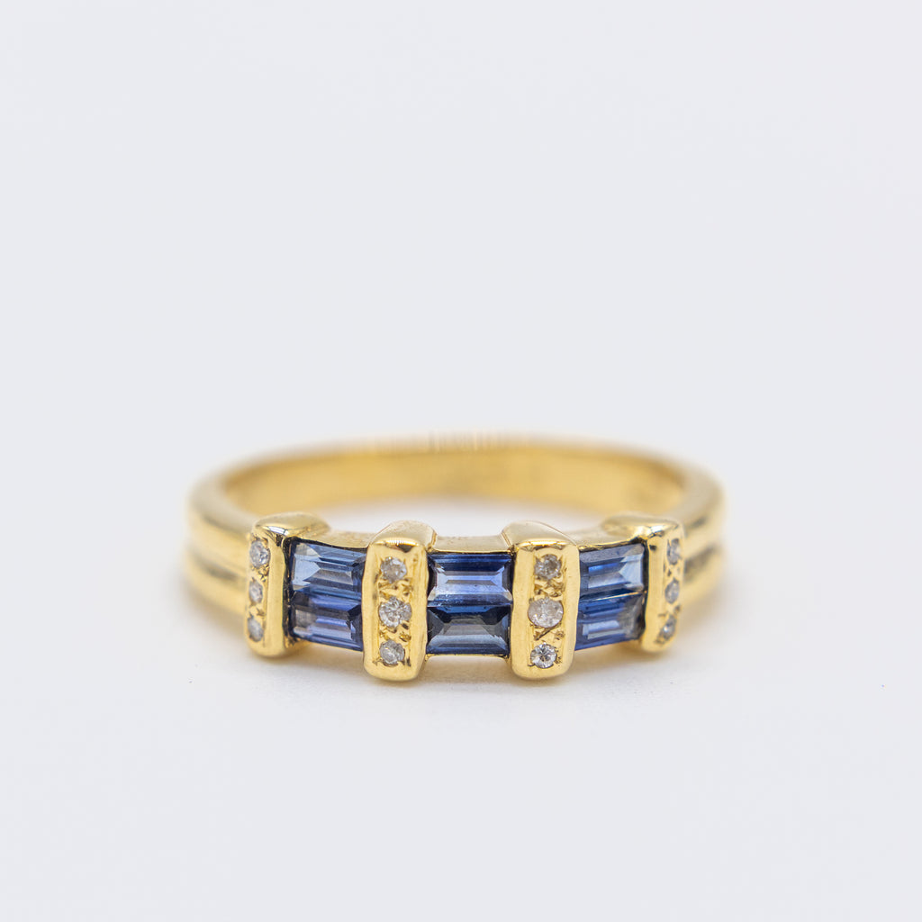 9ct Yellow Gold Sapphire Ring