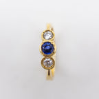 18ct Yellow Gold Sapphire and Diamond Ring