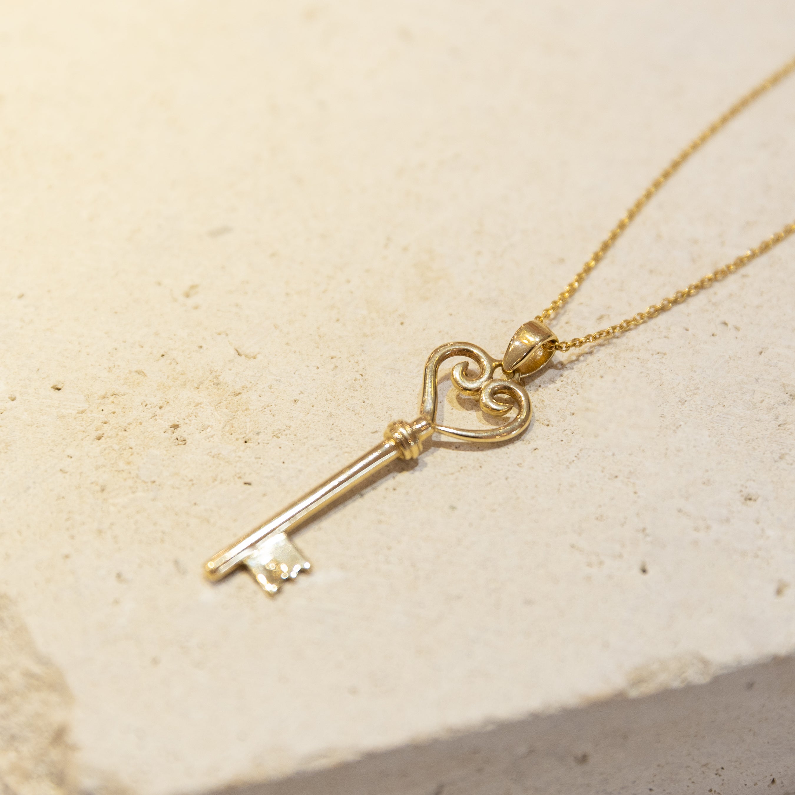 9ct Yellow Gold Key Pendant