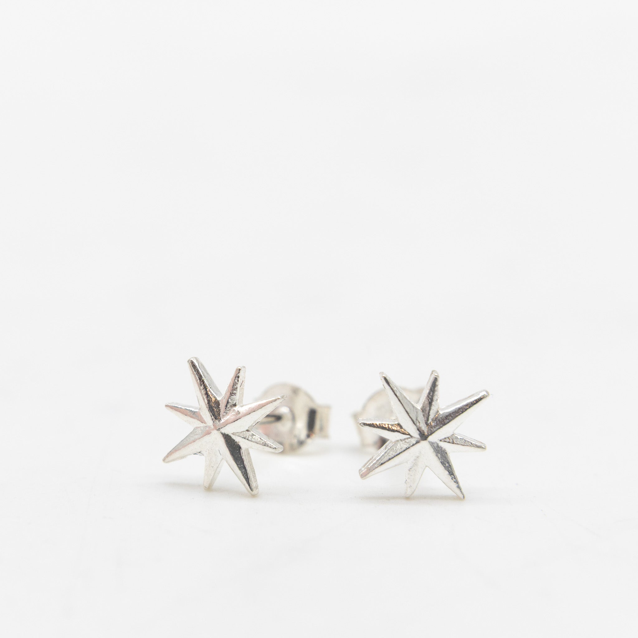 Silver Star Stud Earrings