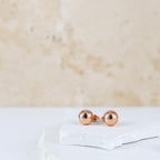 Classic Ball Rose Gold Stud Earrings