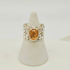 Koru Design Ring with Topaz