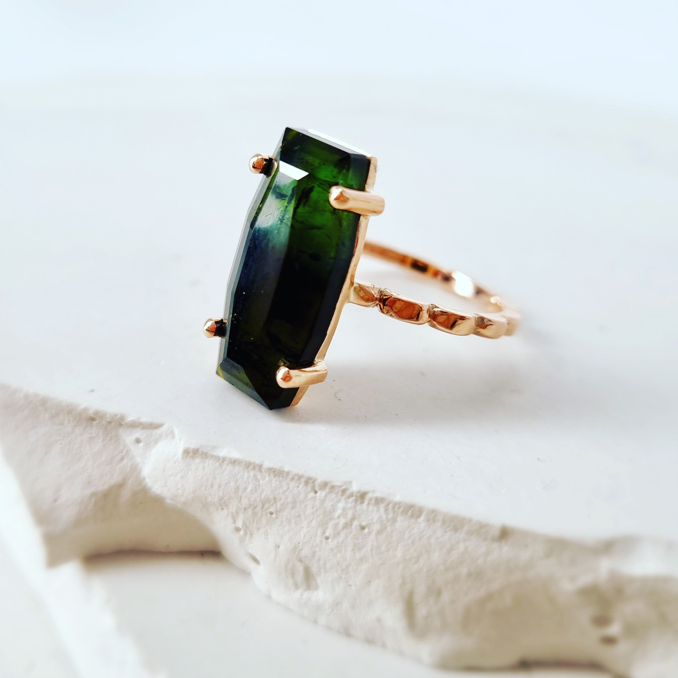 The Leading Lady: Moss Green Tourmaline Ring