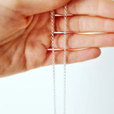 Long Round Belcher Link Chain in Sterling Silver