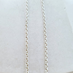 Short Round Cable Link Chain in Sterling Silver