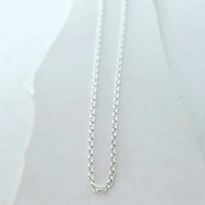 Long Round Belcher Link Chain in Sterling Silver