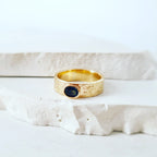 Ocean's Gaze: Sapphire Ring