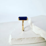 Blue Lapis Ring in Gold