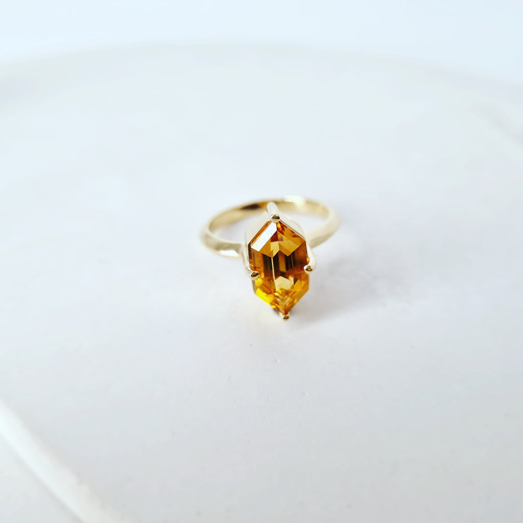Prepare for Hearts to Flutter: The Golden Citrine Ring