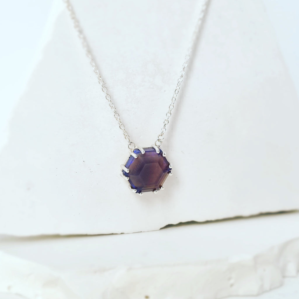 Your Unique Sparkle: The Hexagonal Opal Necklace