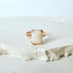 Embrace Bespoke Beauty: The Milky White Opal Talon Ring