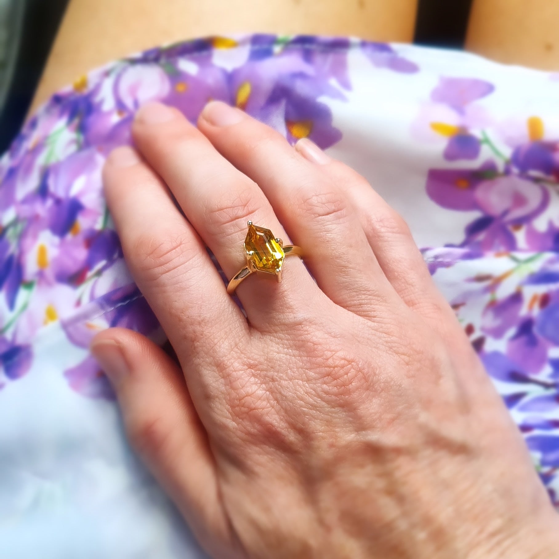 Prepare for Hearts to Flutter: The Golden Citrine Ring
