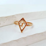 Kite Shape Morganite Ring