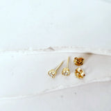 Diamond Lab Studs in 9ct yellow