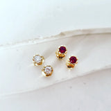 Diamond Lab Studs in 9ct yellow