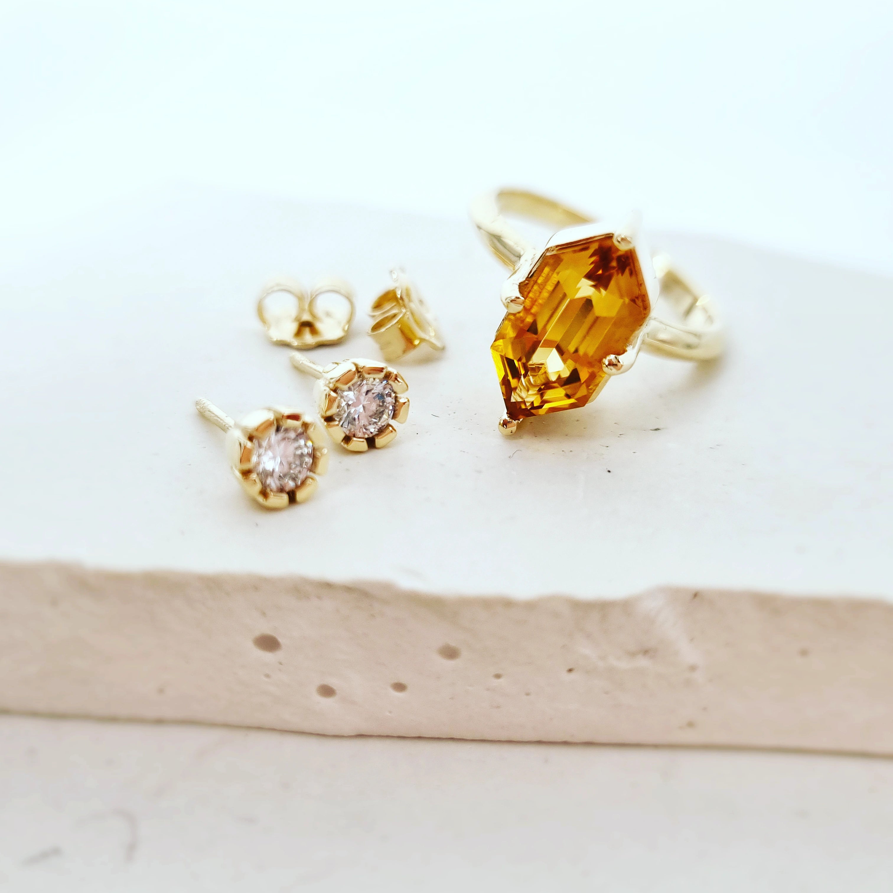 Elevate Your Everyday: 9ct Yellow Gold Lab Diamond Studs