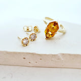 Diamond Lab Studs in 9ct yellow